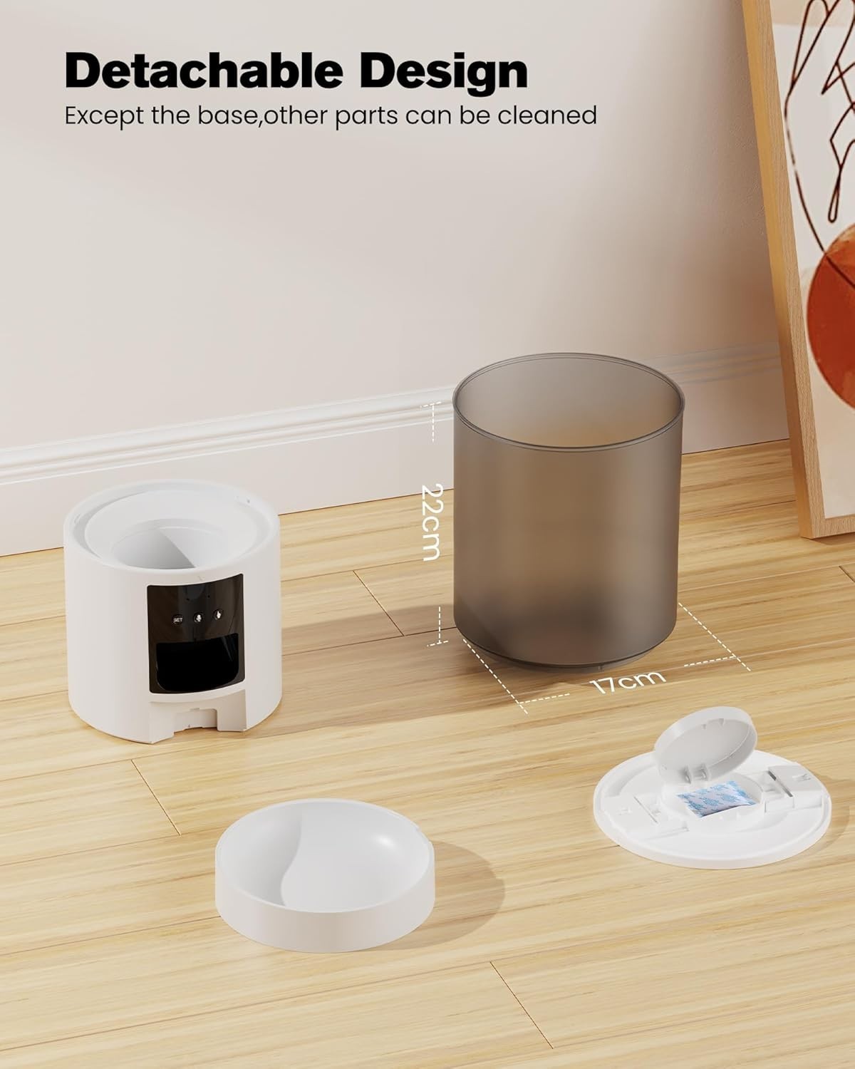 WiFi Automatic Pet Feeder 6L Smart Food Dispenser Timer Voice Record