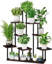 9 Tier Metal Plant Stand Indoor Outdoor Corner Tall Flower Shelf Display Rack