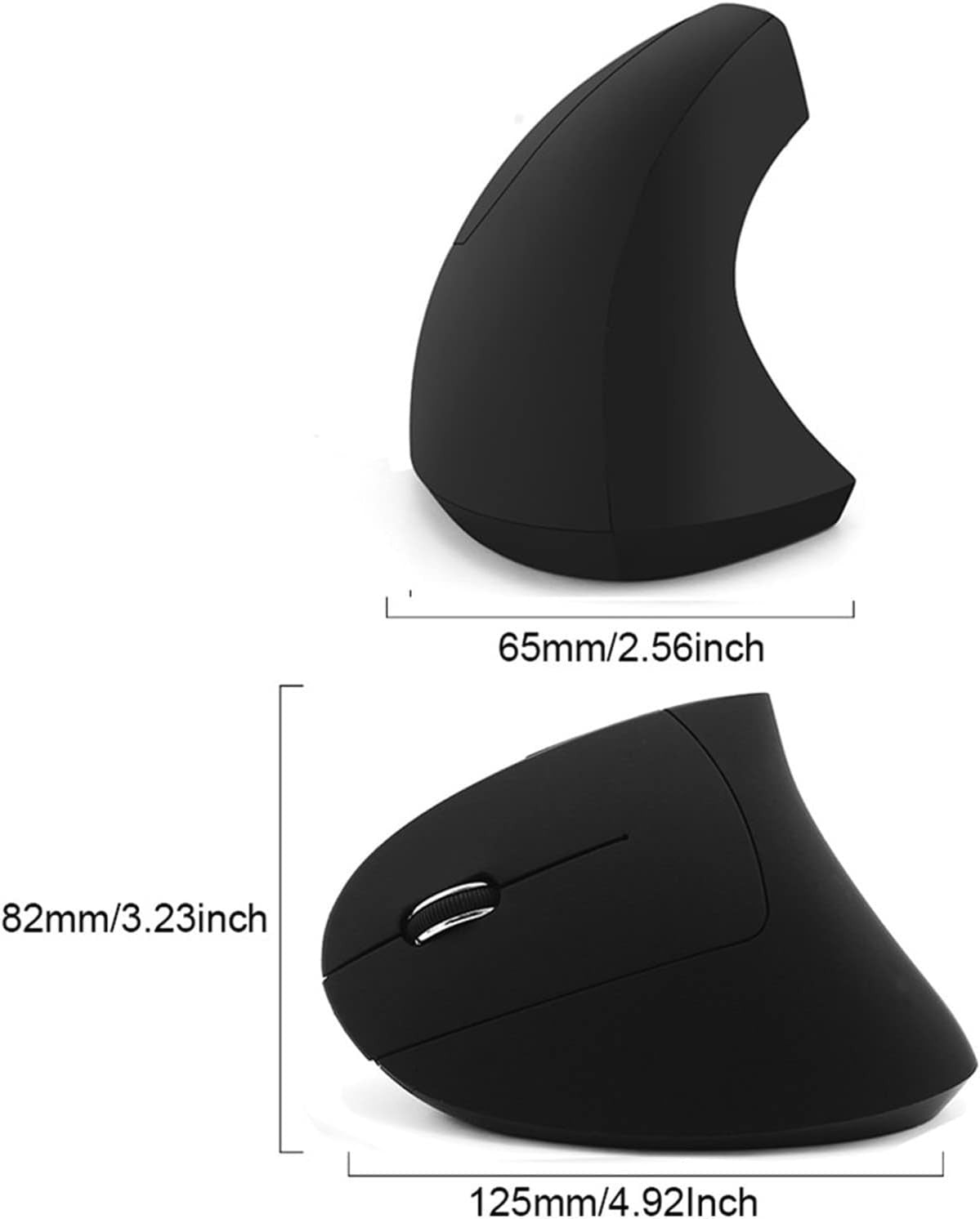Left Handed Ergonomic Vertical Mouse Rechargeable 2.4G 6 Button