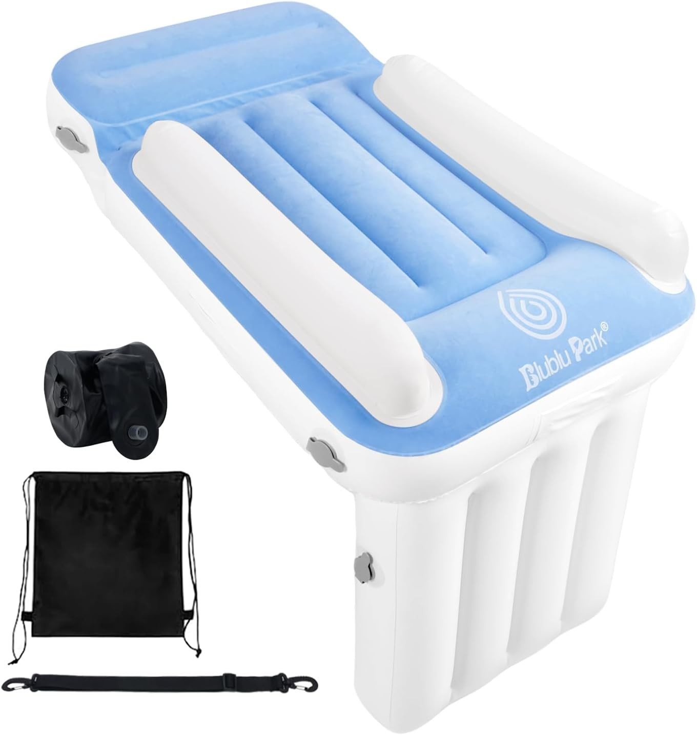 Inflatable Toddler Travel Bed for Airplane and Train with Safety Edges