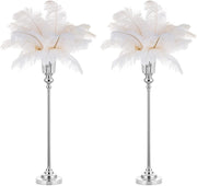 Gold Wedding Table Centrepiece Trumpet Vase Stands 77.5cm Set of 2