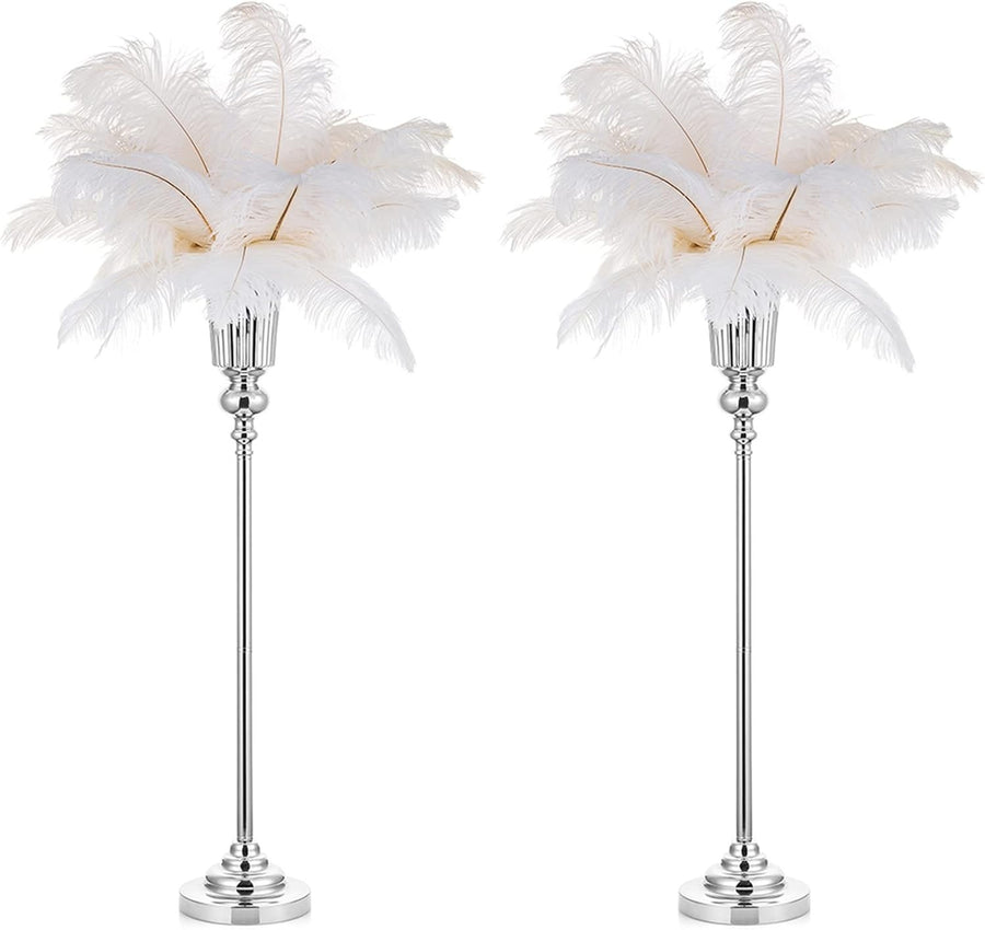 Gold Wedding Table Centrepiece Trumpet Vase Stands 77.5cm Set of 2