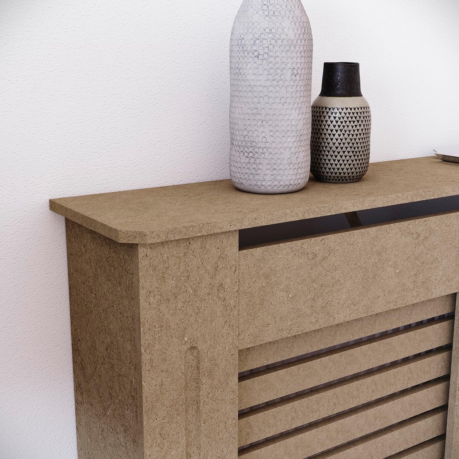 Medium Unfinished Radiator Cover MDF Modern Grill Customisable DIY Cabinet