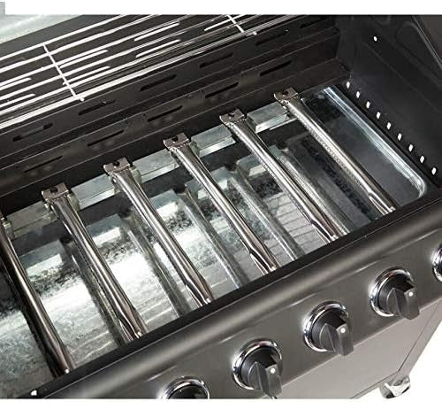 7 Burner Gas BBQ Grill with Side Burner, Warming Rack, Weatherproof Cover
