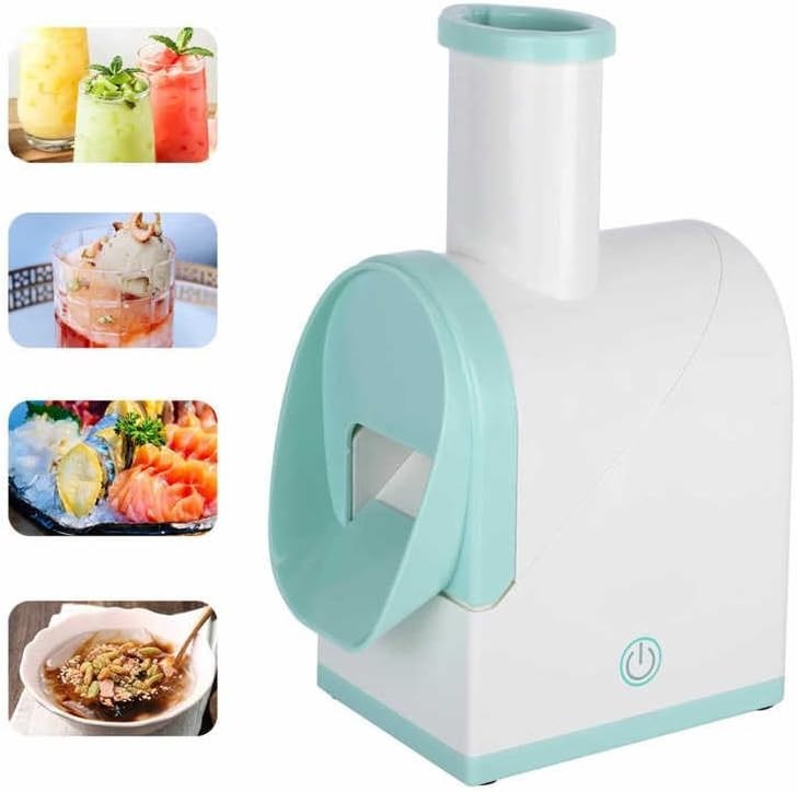 Electric Ice Crusher Snow Cone Maker USB Rechargeable Shaved Ice Machine