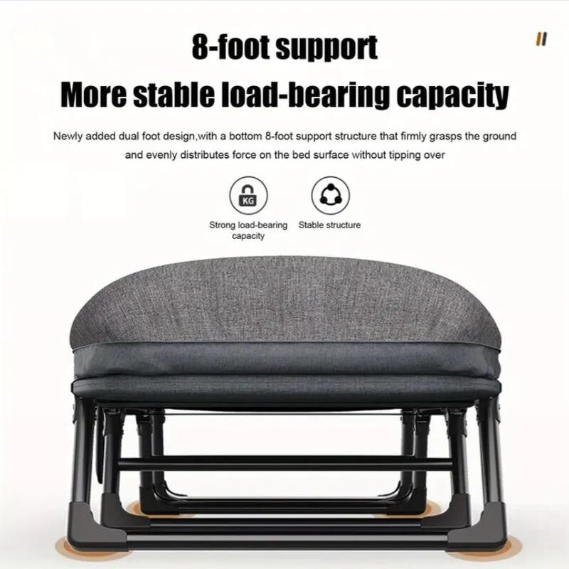 Foldable Sofa Bed Single Extra Large Lounge Camping Guest Bed With Pillow Grey