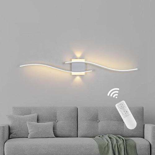 Dimmable Modern LED Wall Light with Remote | Bedroom, Living Room, Hallway
