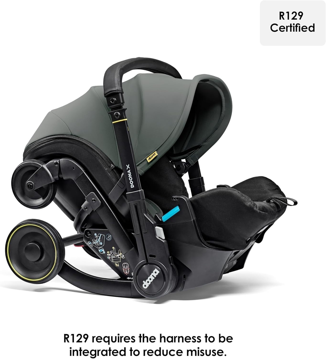 Convertible Baby Car Seat Stroller 0+ 3 Recline Travel System Slate Green