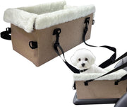 Dog Car Seat Console Booster Bed Safety Buckle Pet Carrier Cushion