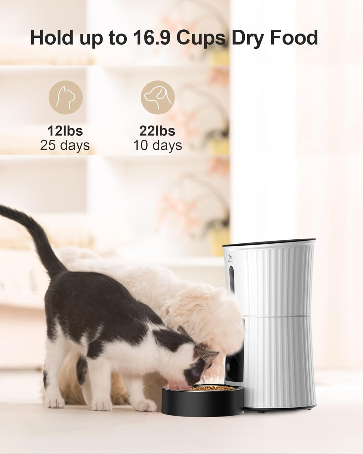 Smart WiFi Automatic Pet Feeder 4L App Control Food Dispenser Timer