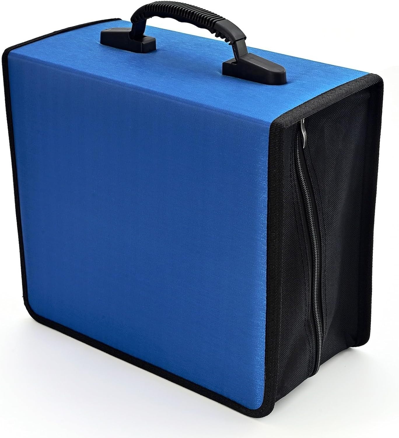 432 CD DVD Storage Case Organizer Binder Wallet Zipper Holder Blue