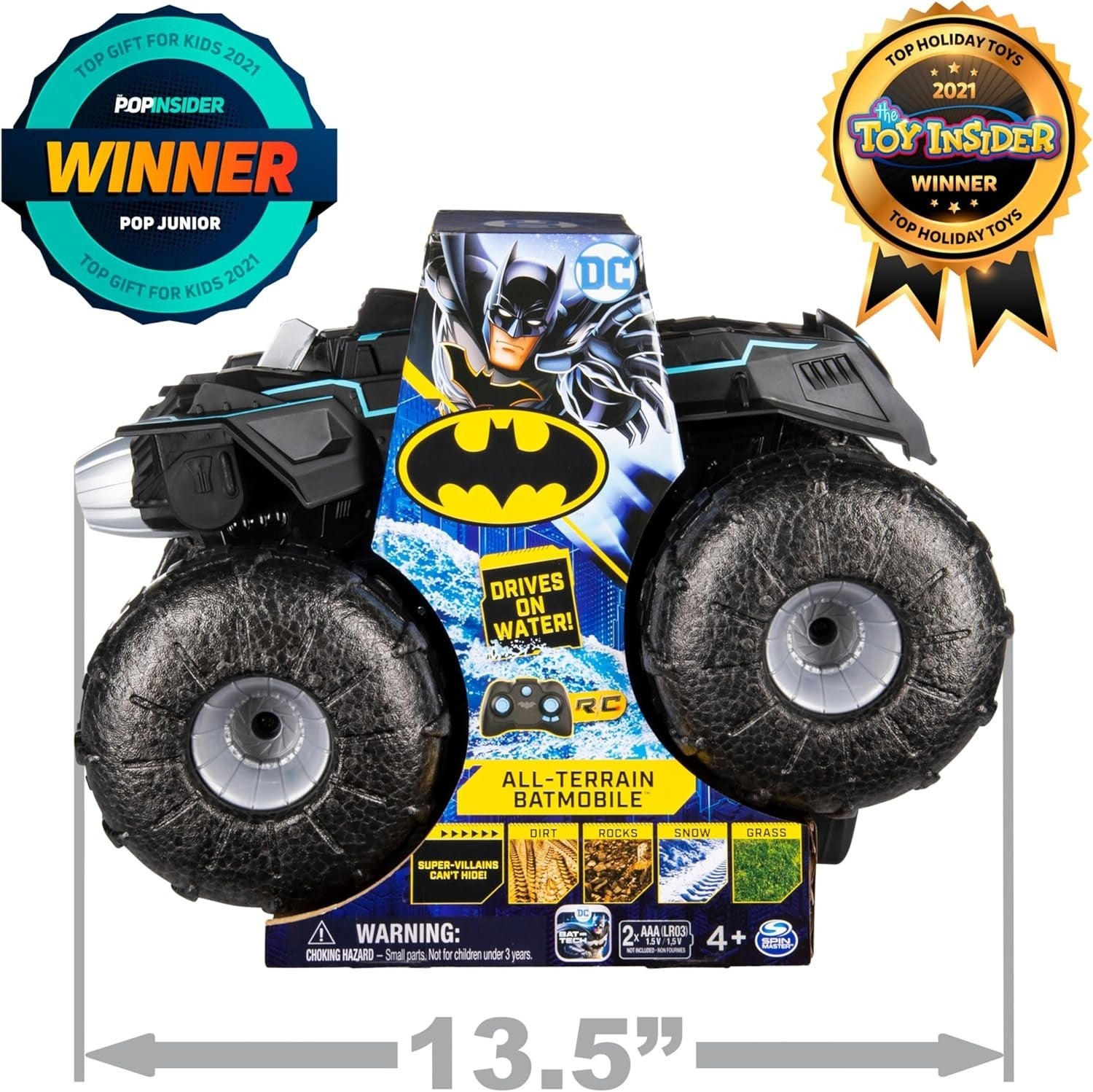 All-Terrain Batmobile RC Car – Remote Control Vehicle w/ Water-Resistant Design