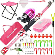 Kids Fishing Pole Combo Set Reel Tackle Box Chair Rod Beginner 4-5ft