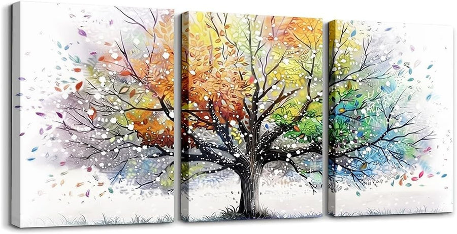 Tree of Life Canvas Wall Art 3 Piece 40x30cm Framed Set