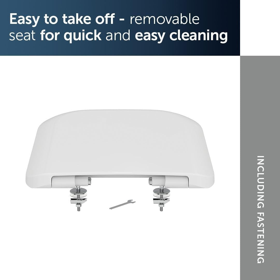 Tonic II WC Toilet Seat White Soft Close Quick Release Duroplast