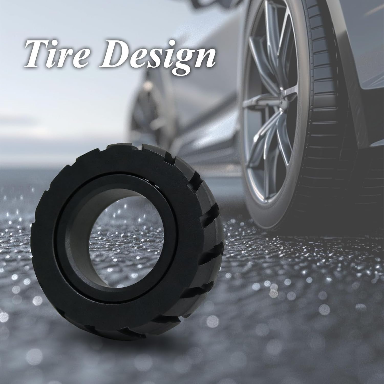 Black Metal Fidget Ring Magnetic Slider Stress Relief EDC
