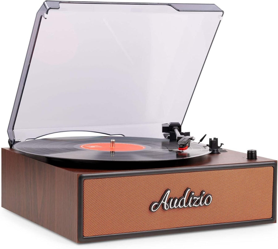 Retro Vinyl Record Player Turntable with Built-In Speakers Bluetooth