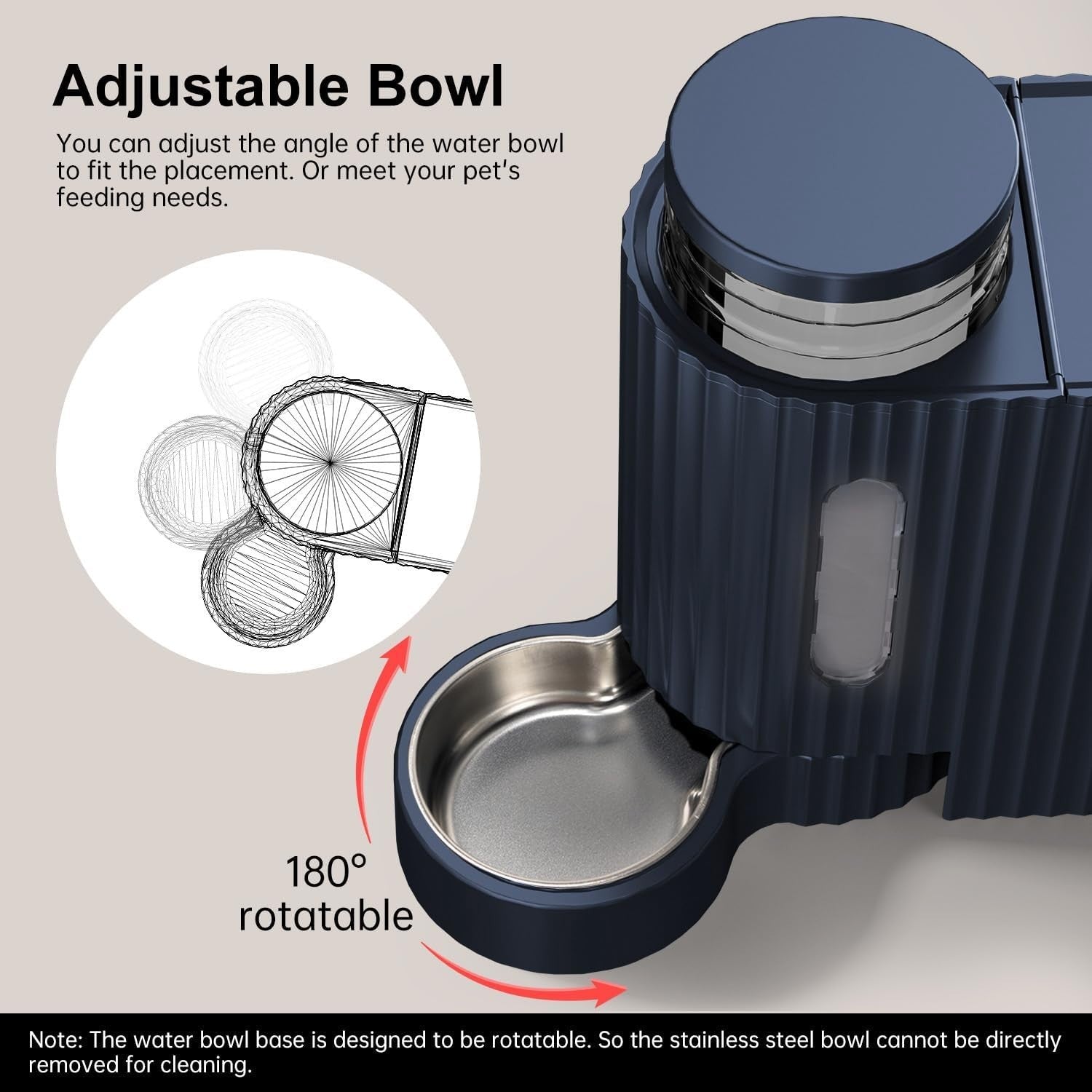 2 in 1 Gravity Pet Feeder Water Dispenser 3L Auto Food Station Blue
