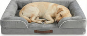Large Orthopedic Memory Foam Dog Bed Washable Sofa Grey 91cm
