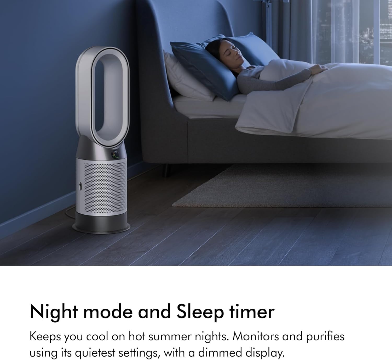 3-in-1 Air Purifier Heater Fan HEPA Carbon Auto Mode Hot Cool