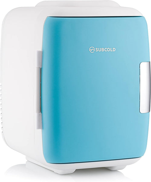 4L Mini Fridge Cooler & Warmer Portable USB AC Compact White/Blue