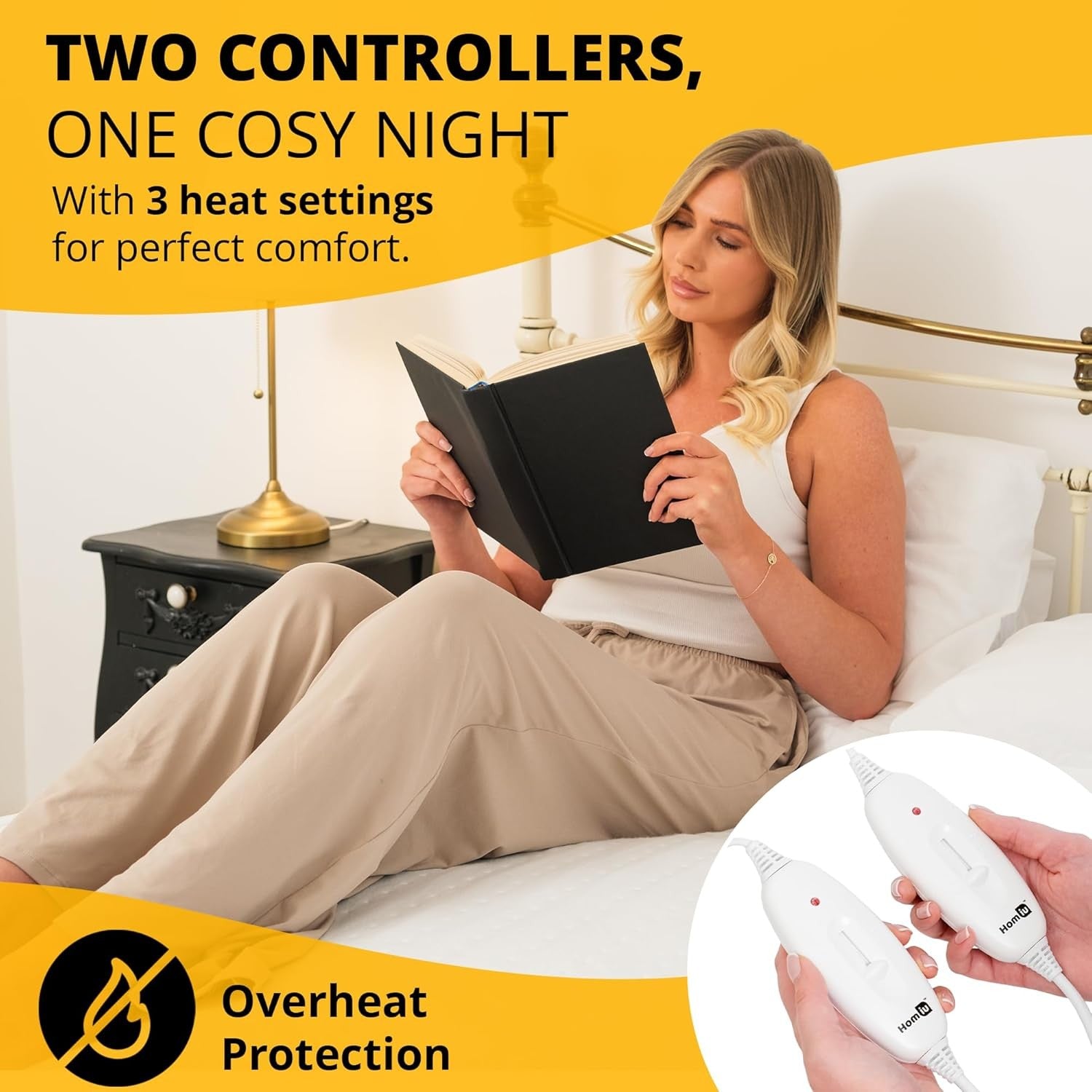 King Electric Underblanket Dual Control Heated Mattress Pad Washable 165x137