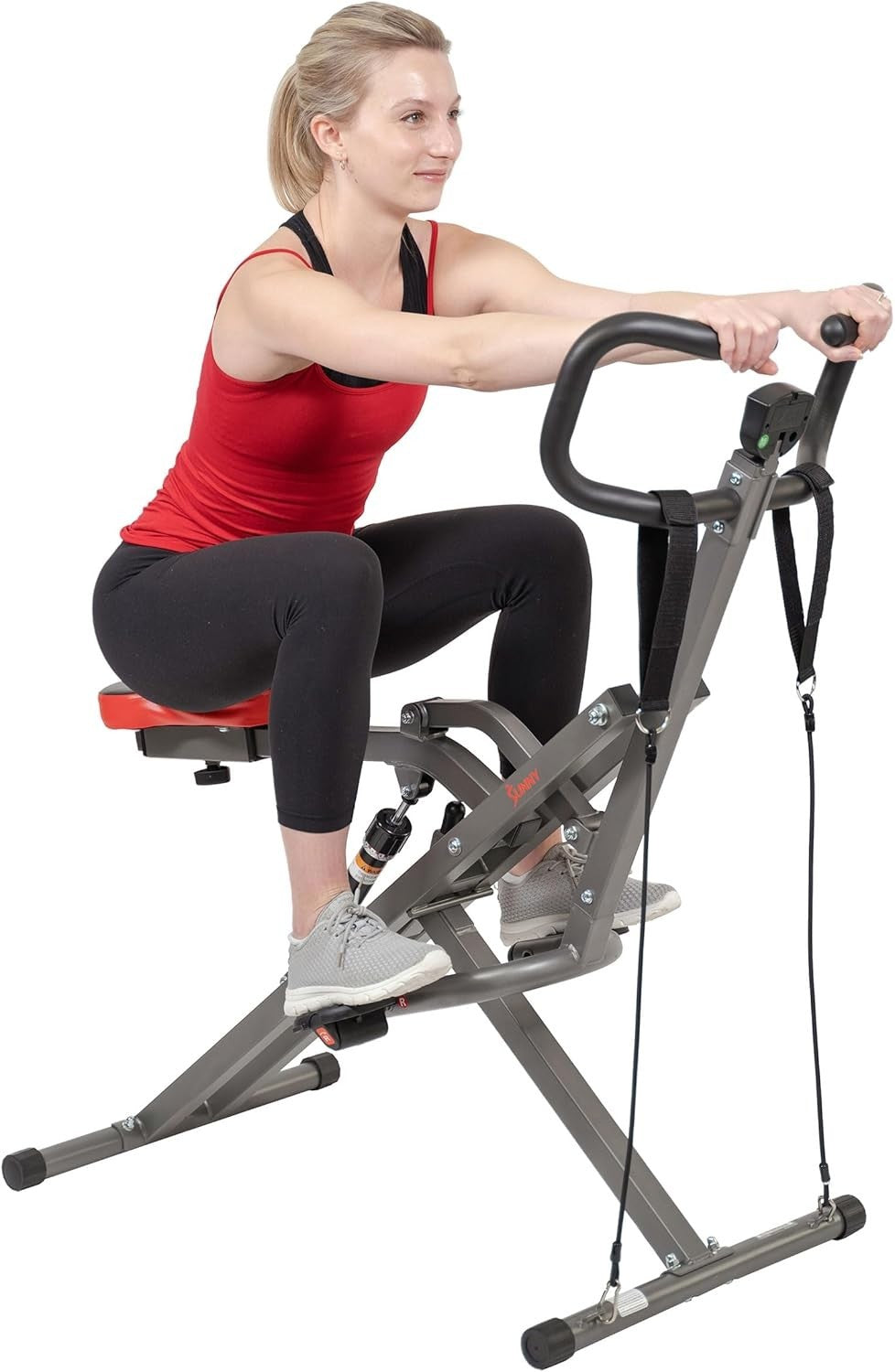 Row-N-Ride Pro Squat Assist Trainer Foldable Hydraulic 12-Level Full Body 135KG