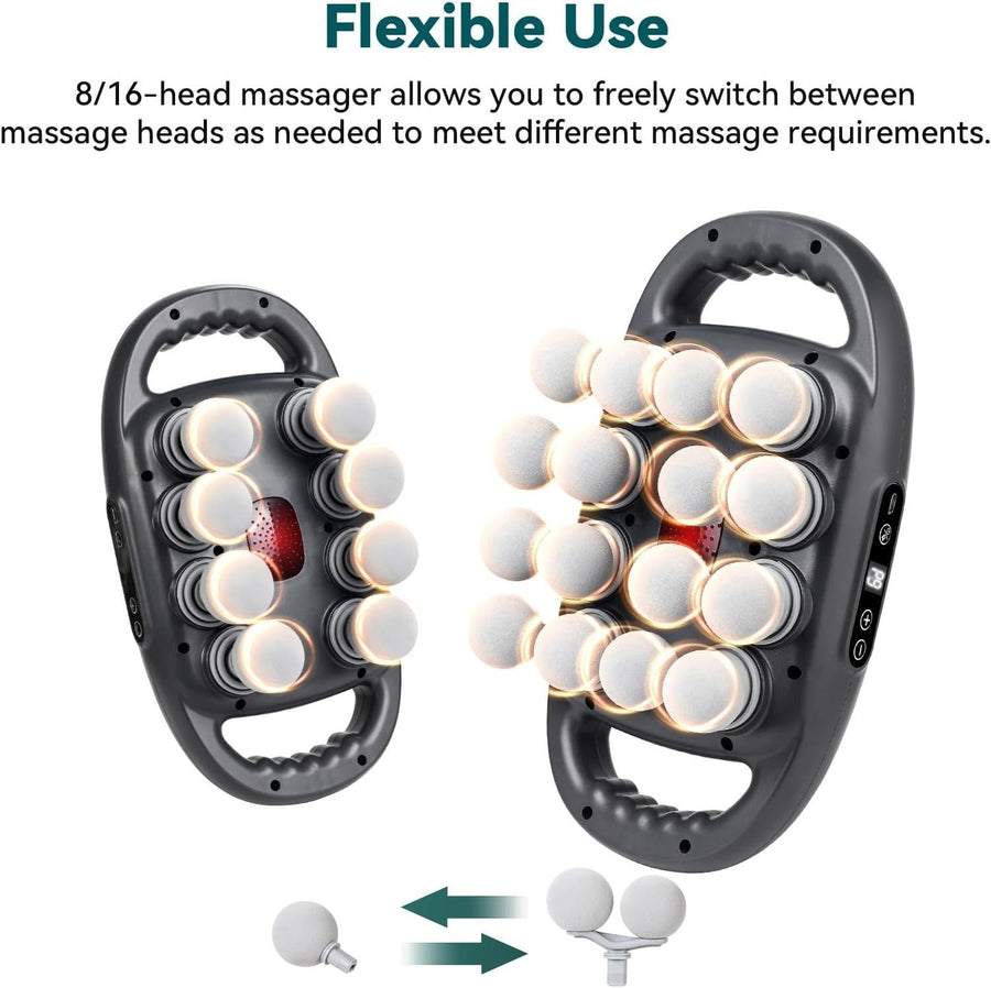 16 Head Deep Tissue Massage Gun 48KG Power Muscle Recovery 9 Speeds