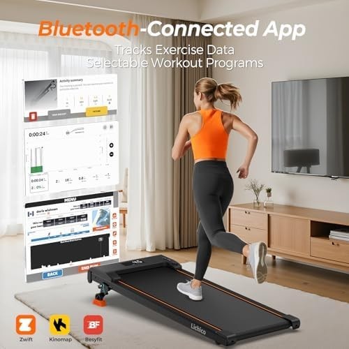 Compact Under Desk Treadmill 2.5HP 40x100cm Incline Smart App Control