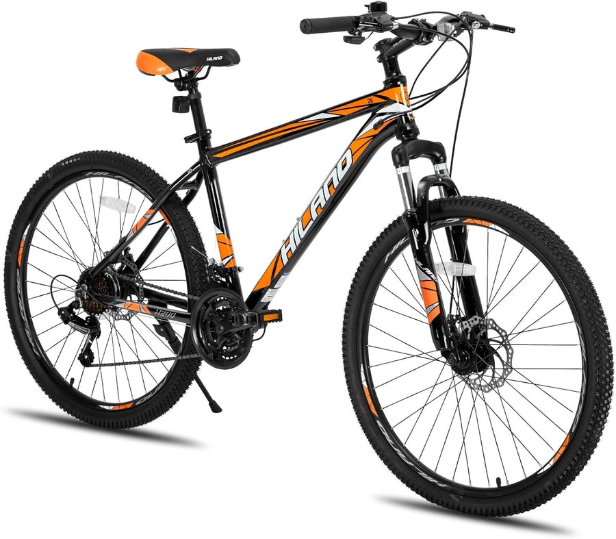 Adult Mountain Bike 21-Speed – Aluminum Frame, Front & Rear Disc Brakes