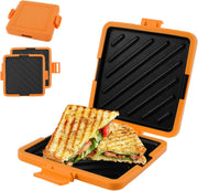 Microwave Toastie Maker Non Stick Silicone Grill Orange