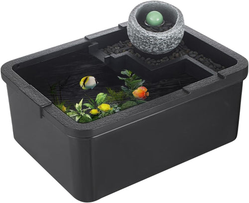 Beta Fish Tank Kit | Small Desktop Aquarium w/ Quiet USB Pump & Light