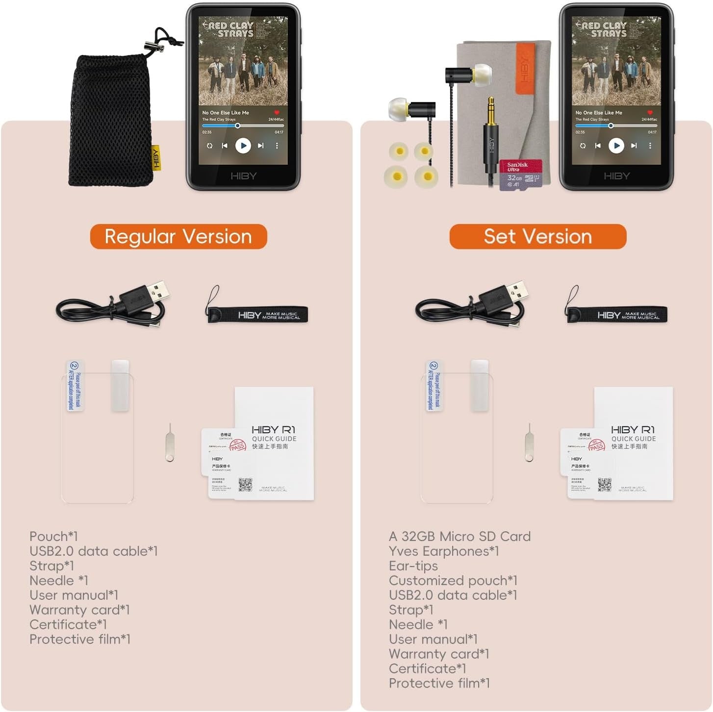 HiFi Lossless MP3 Player Bluetooth 5.1 Touchscreen DSD 2TB