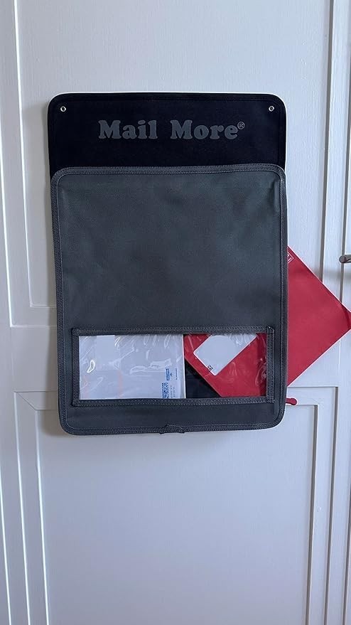 Letter Box Catcher Zip Pocket | Draft Excluder | Secure Mail Holder for Doors