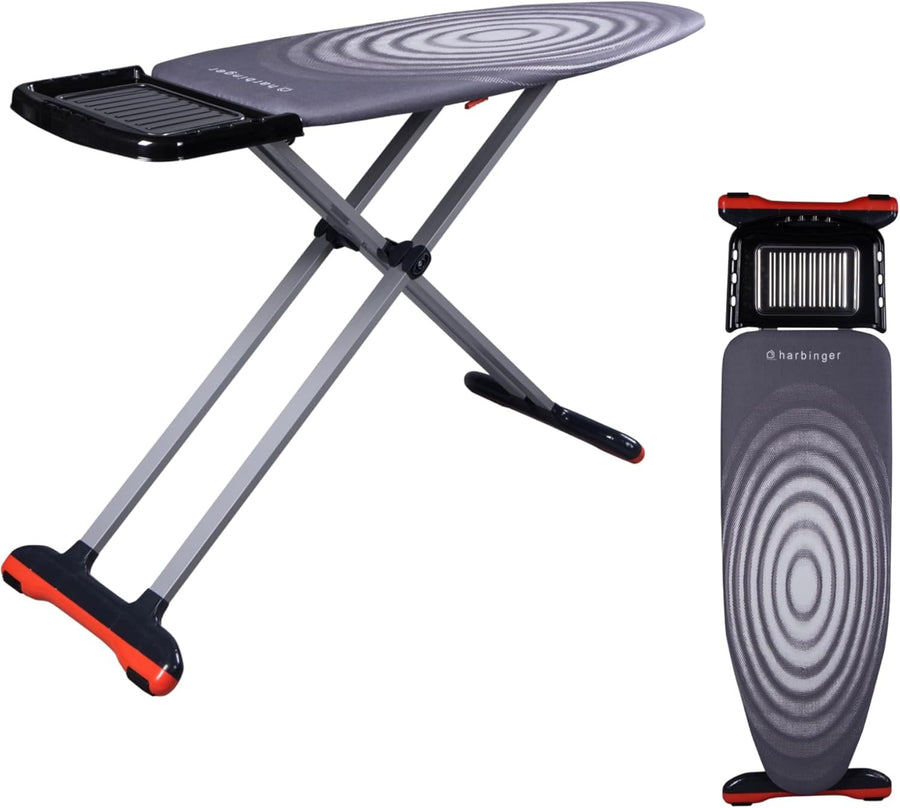 Extra Wide Ironing Board XL 127x46cm Adjustable Height Grey Steam Holder