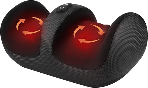 Shiatsu Foot Massager with Heat & Rollers, Compact Pain Relief for Feet & Calves