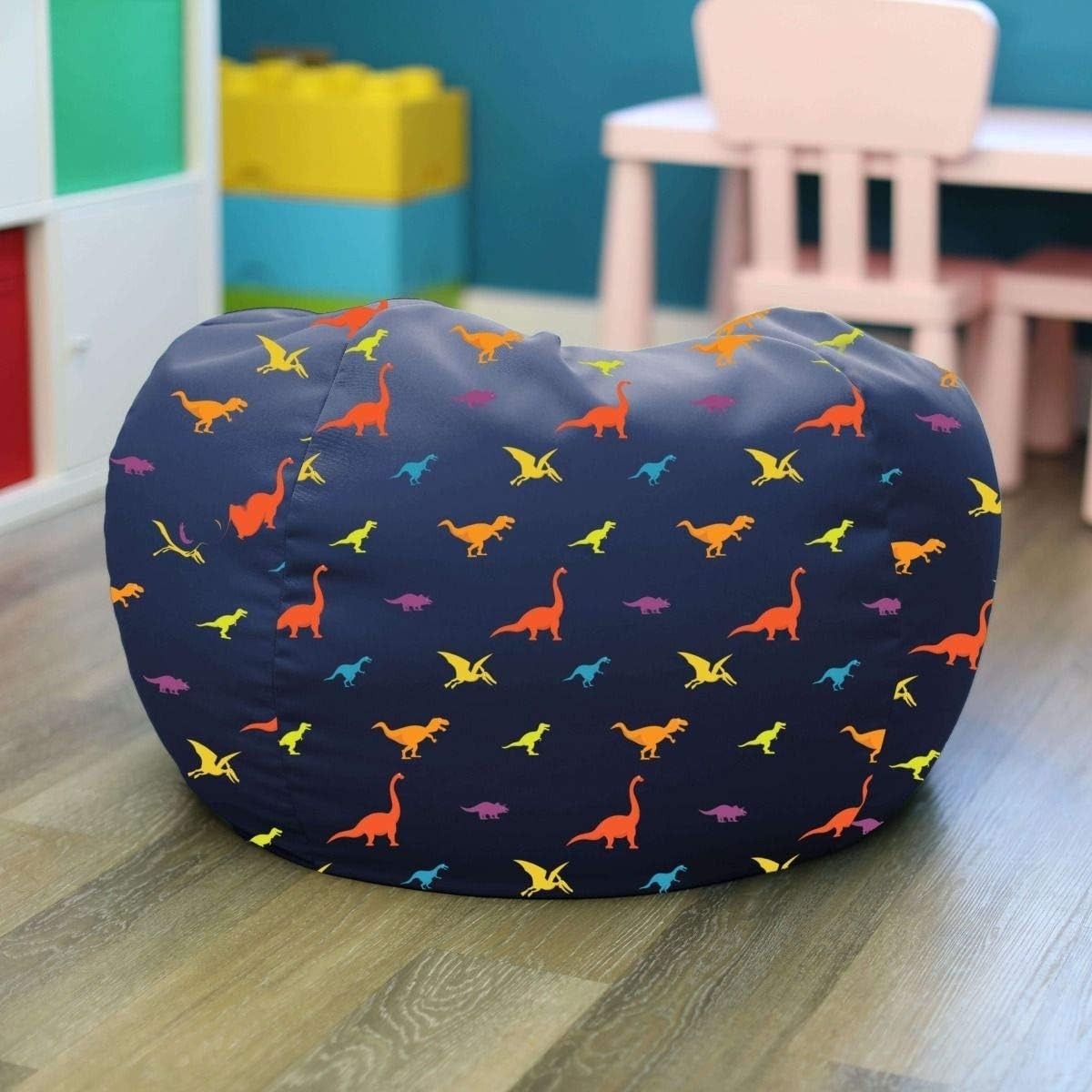 Kids Dinosaur Bean Bag Chair Toddler Soft Durable Lounge Seat Playroom Furniture
