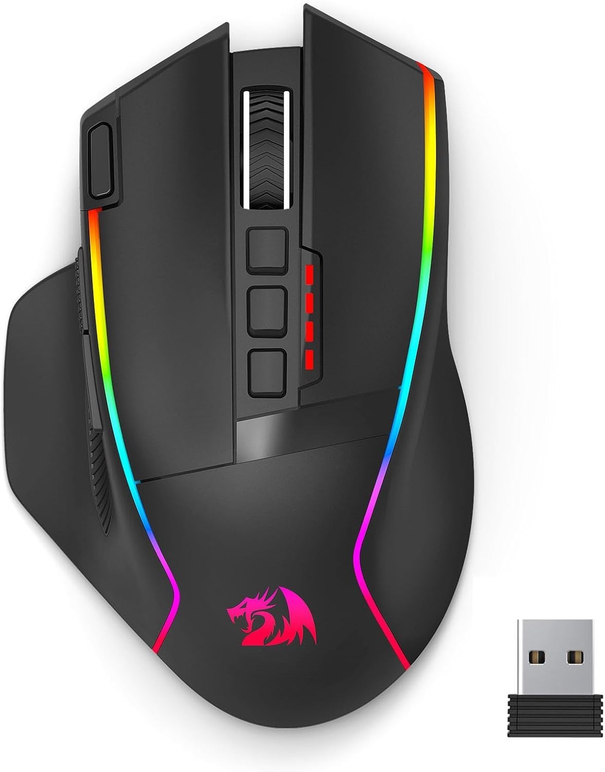 Wireless Gaming Mouse 16000 DPI RGB 9 Macro Buttons 2.4G USB
