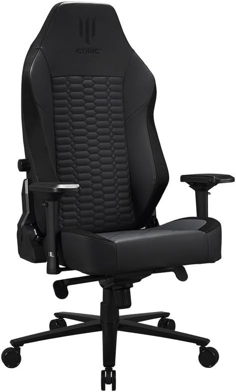 Premium Ergonomic Gaming Chair XL High Back Metal Frame Black