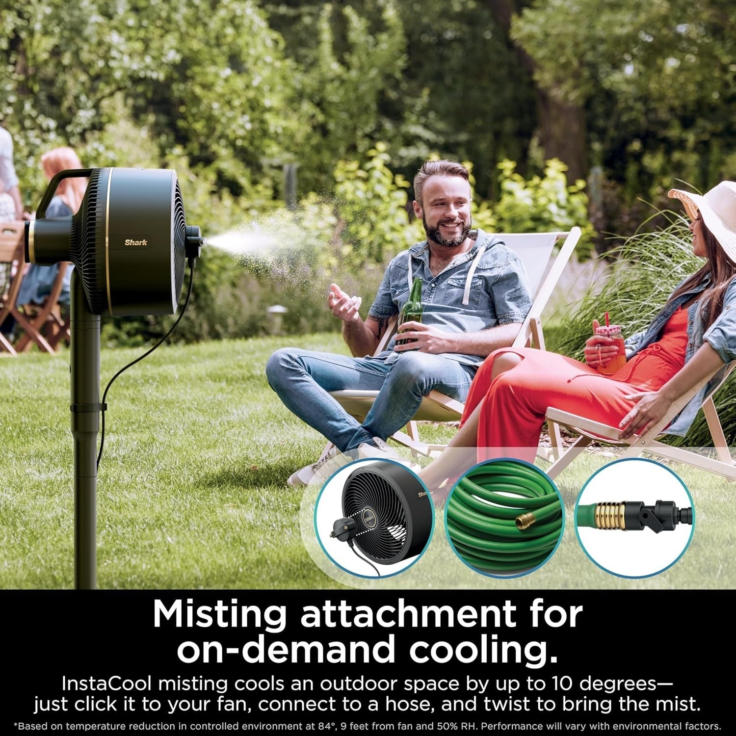 Portable Indoor Outdoor Fan Dark – 5 Speed Cordless Oscillating Remote Control