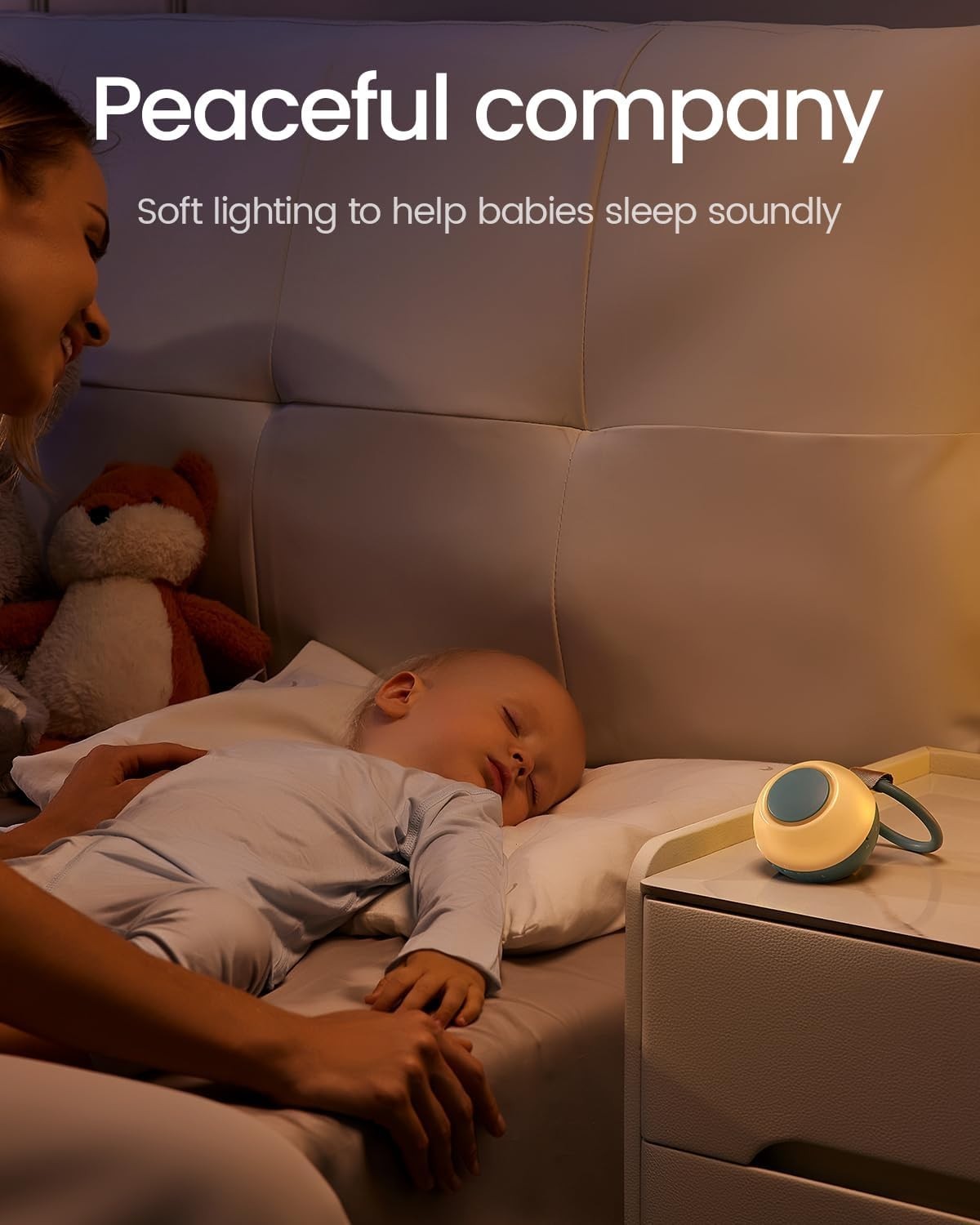 Portable White Noise Machine Baby Sleep Soothing Sound Bluetooth