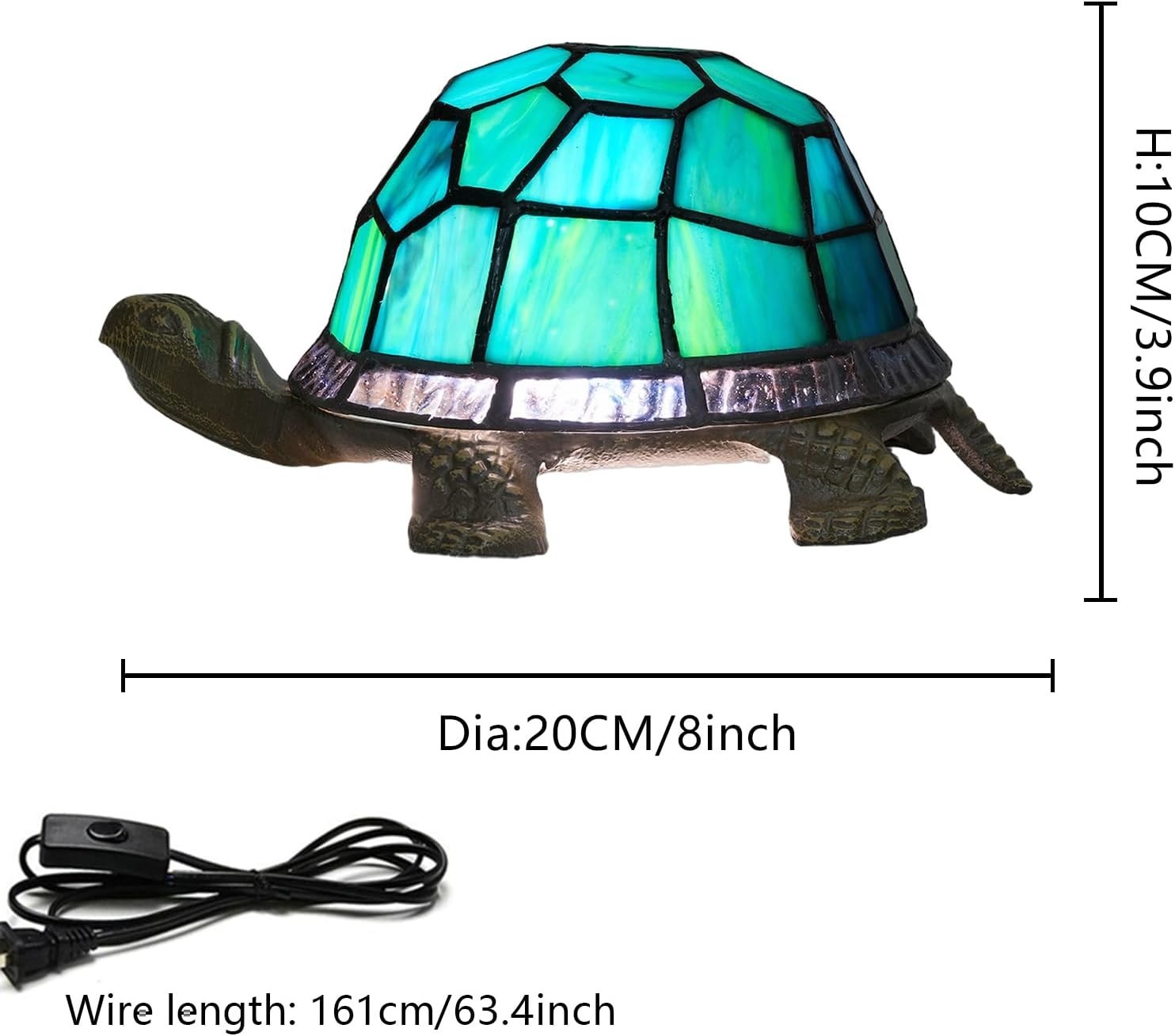 Turtle Table Lamp LED Night Light Kids Bedroom Decor Small Desk Light