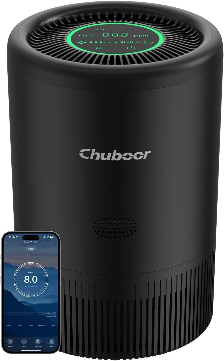 Smart HEPA Air Purifier 1200ft² App Alexa PM2.5 Pets Quiet