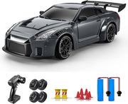 1:24 RC Drift Car 20KM/H – 4WD Remote Control Toy with Extra Tires, Dark Gray