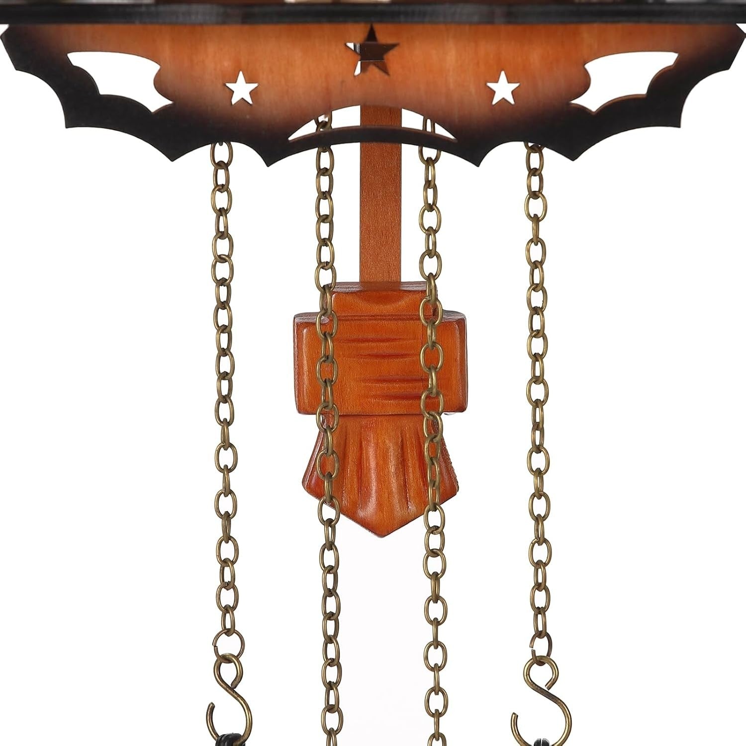 Traditional Wooden Cuckoo Clock Wall Decor, Night Sensor, 12 Melodies