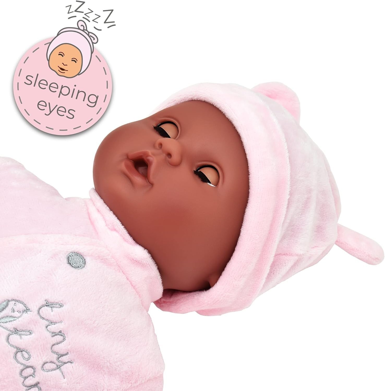 Baby Soft Doll 38cm Pink Outfit Sleeping Eyes Dummy Toddler 10m+
