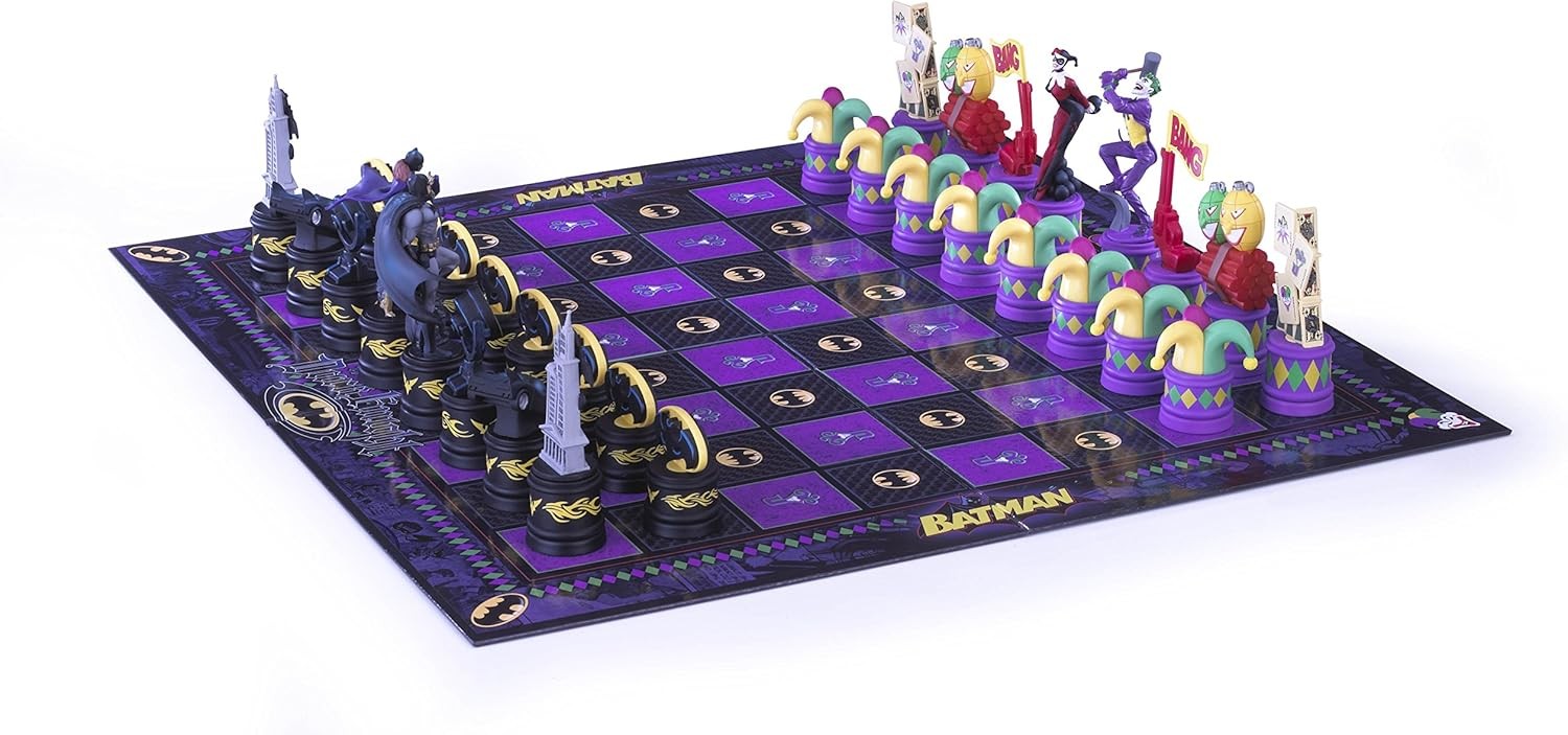 Batman vs Joker Chess Set – Vibrant 3D Pieces & Collector Battle Board Gift