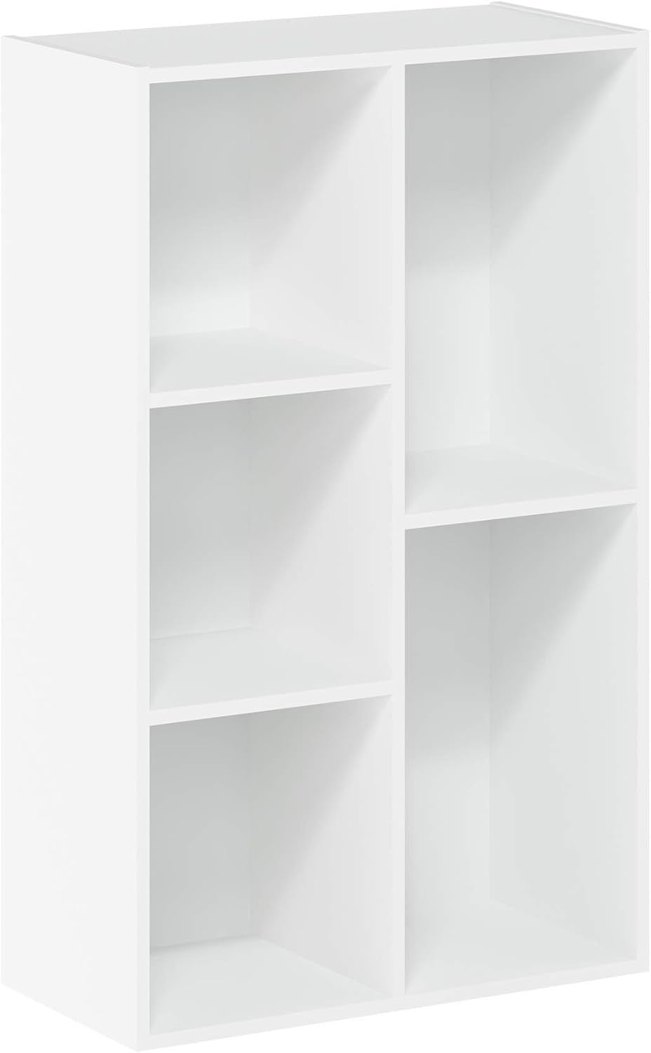 5 Cube Bookcase Storage Open Shelf Compact Organizer Bookshelf Display White
