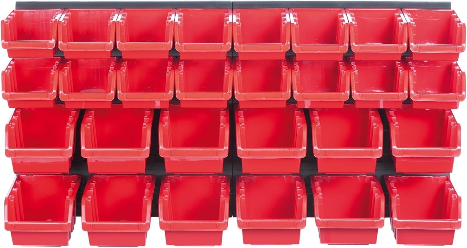 Wall Mounted Tool Storage Bins Peg Board Garage Organizer Rack
