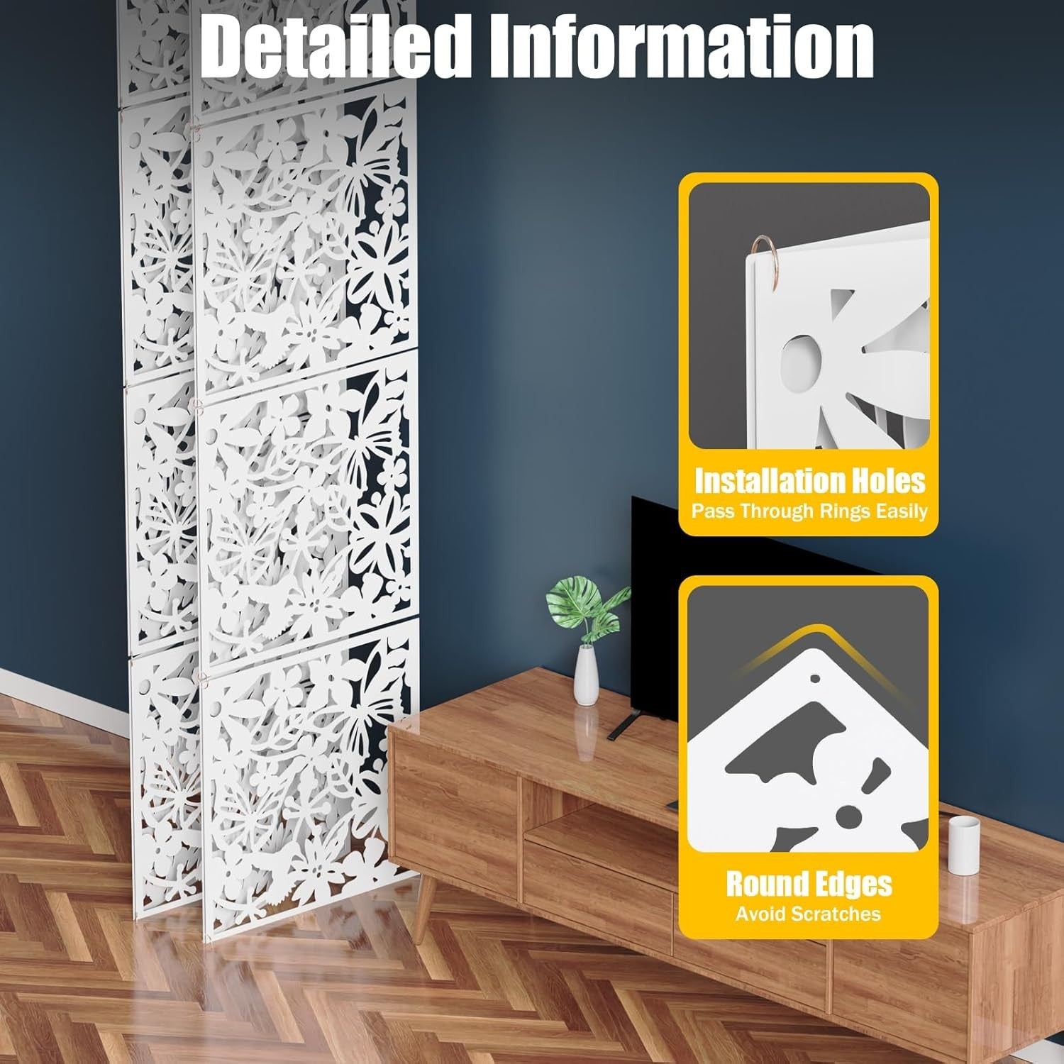 12Pc/set Room Divider Screen, 40x40 cm Wall Decor, Foldable Partition Panel Priv